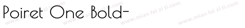 Poiret One Bold字体转换